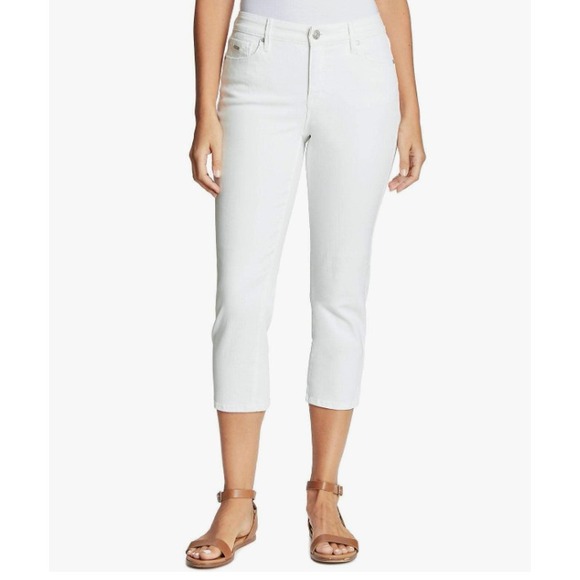 Nine West Pants - Nine West Chrystie Capri White Denim Jeans Women's Size 4 Cropped Stretch